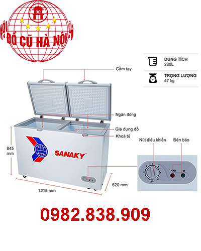 Tính năng chi tiết của tủ đông Sanaky VH 365A2 360 lít