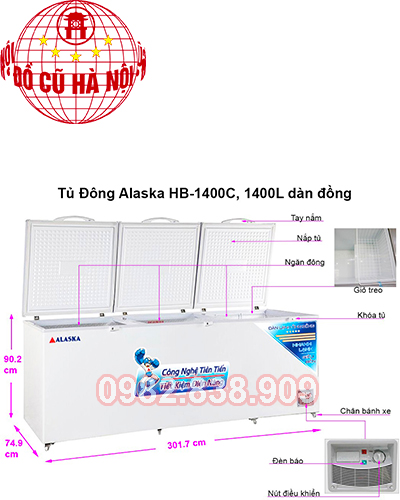 tủ đông Alaska HB-1400C 1