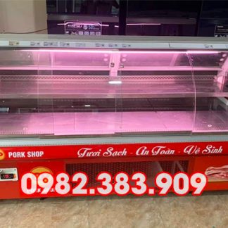 tủ mát trưng bày thịt tươi nguội siêu thị carrier 2m