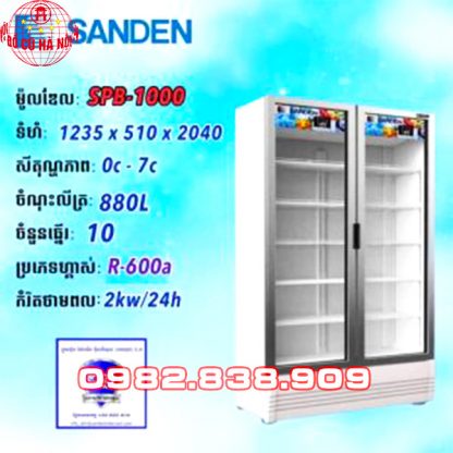 Tủ Mát Inverter Sanden Intercool SPB-1000 2 Cánh 930L Cũ-0