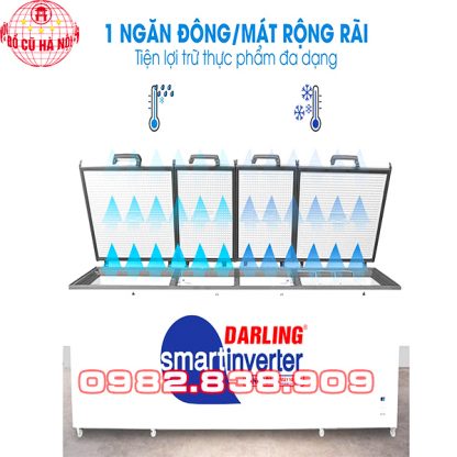 Tủ Đông Darling Inverter DMF-1779ASI 4 Cánh Thông Minh Cũ-3